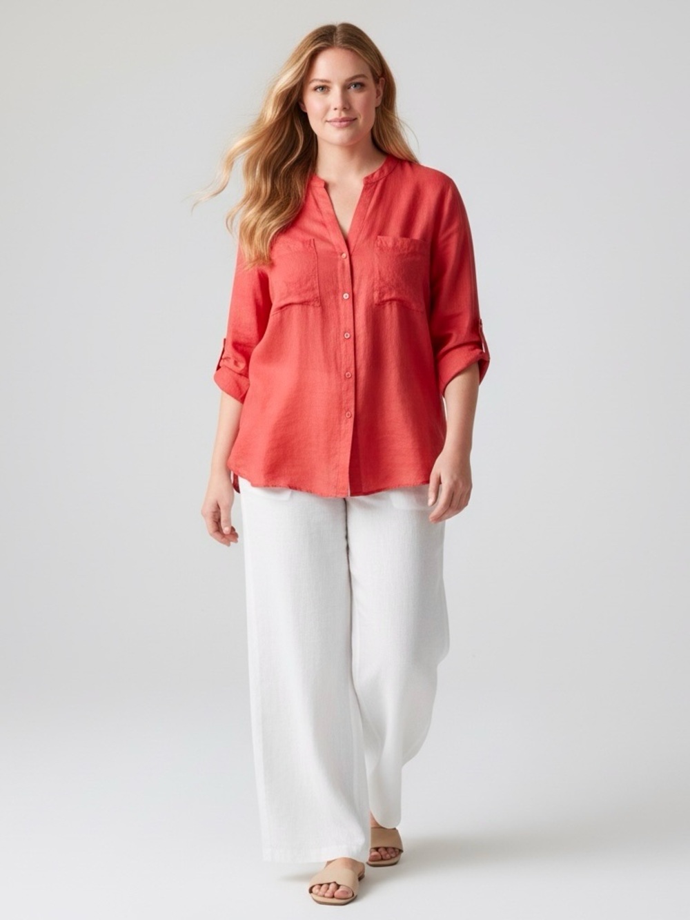 GRACE ELEMENTS Linen Shirt